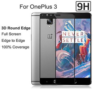[2310] - Tempered 3D Glass Full Cover Curved Screen Protector One plus Three 3/3T