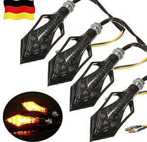 [2281]4pcs universal motorcycle bike 9 led turn signal indicators light amber blinkers