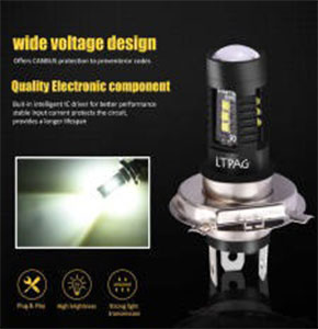 [2659] 2x H4 9003 Car COB LED Conversion Headlight Bulb