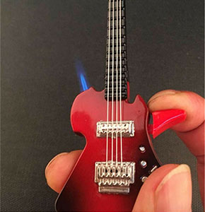 [2502] Jet Flame Torch Guitar Shape Lighter Personality Cigarette Lighters Gift