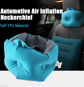 [2043] TPU Automotive Air Inflation Neckerchief Comfortable Neck Pillow used in car