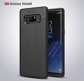 [2186] SoftTPU Leather Slim Back Cover Shockproof-Case For Samsung Galaxy Note 8