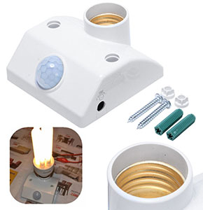 [2509] E27 220V Infrared PIR Body Motion Sensor Automatic Light Lamp Base Holder