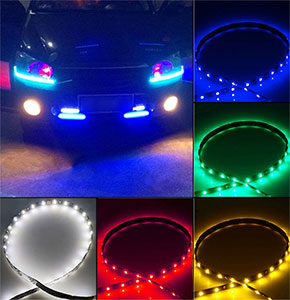 [2538] Waterproof Flexible SMD 15 LED Strip Light Car Floor Dash Decor