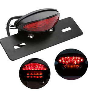 [2247] Motorcycle Led Brake Tail Light Turn Signal License Plate For Cafe Racer