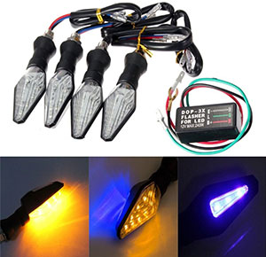 [2279] Universal motorcycle led turn signal indicator light blinker lam & flasher