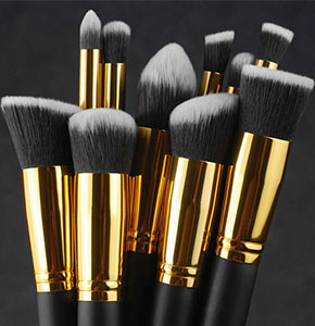 [2265] Lot 10Pcs Makeup Brushes Set Cosmetic Eyeshadow Face Powder Foundation Lip